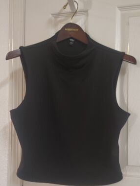 Express Black Sleeveless Mock Neck Tank Top